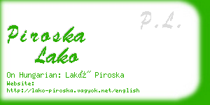 piroska lako business card